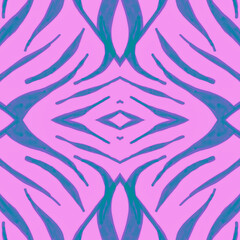 Seamless Zebra Print. Abstract Tiger Texture. 