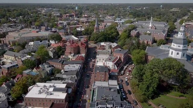 Downtown Annapolis, MD Aerial Video 