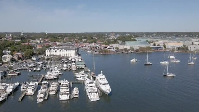 Annapolis, MD Harbor Aerial Video 