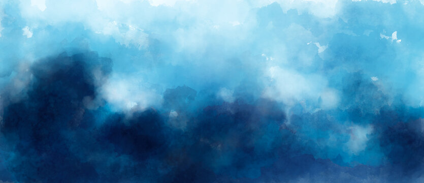 Aquarell hintergrundmalerei, Pinselstriche erinnern an den Himmel in der Malerei der Romantik