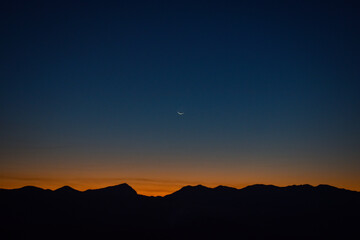 sunset in the mountains