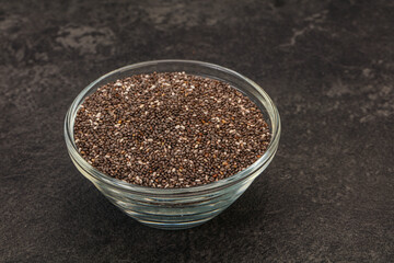 Seasoning chia seeds in the bowl
