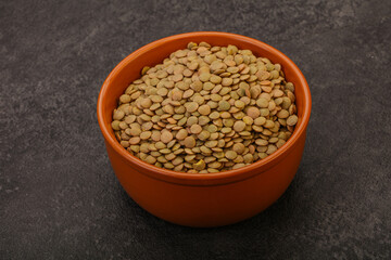 Vegan cuisine - Dry lentil heap