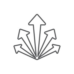 Arrow set icon. Arrow symbols. Arrow isolated vector graphic elements.