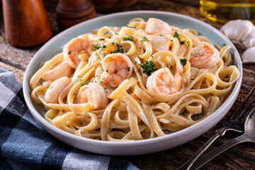 Shrimp Alfredo - 388276274