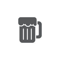 beer glass vector icon symbol alcohol drink isolated on white background