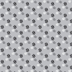 seamless pattern WITH cat paw