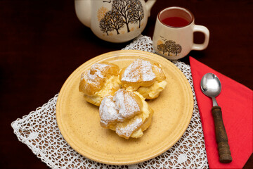 Homemade cream puffs