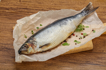 Salted Herring fish with pepper