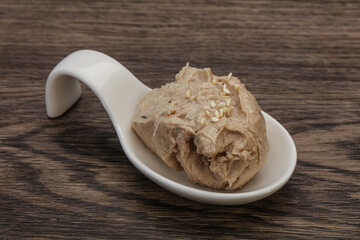 Herring butter spread in the bowl