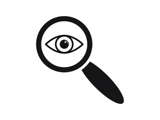 eye with magnifying glass