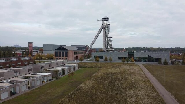 beautiful aerial shot of the mining town Genk in Belgium
