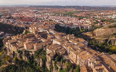 Fototapeta premium Aerial view of Cuenca