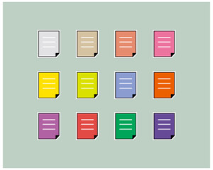 Vector illustration of notebook / icon set of document / business