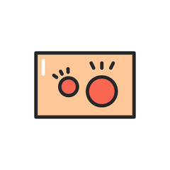 Pyogenic granuloma color line icon. Isolated vector element.