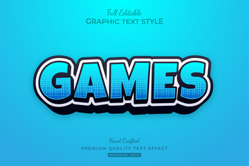 Games Cartoon Editable Premium Text Effect