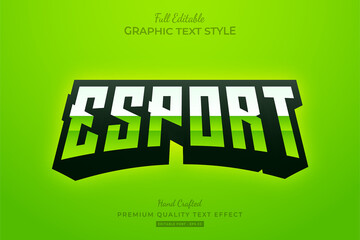 Esport Gradient Green Editable Premium Text Effect