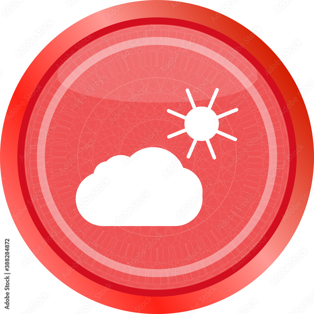 Poster weather app web icon isolated on white background