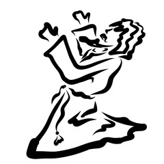 biblical man prays to God, raising his hands to heaven