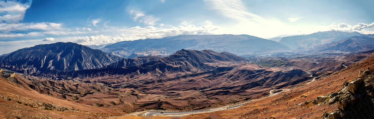 Beautiful mountain landscapes, Dagestan, Russia.
  Mountains at sunrise, panorama