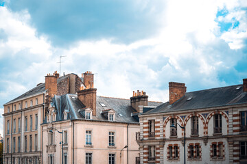 Fototapeta na wymiar Beautiful Street view of Buildings, Paris city, France.