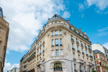 Fototapeta na wymiar Antique building view in Paris city, France.