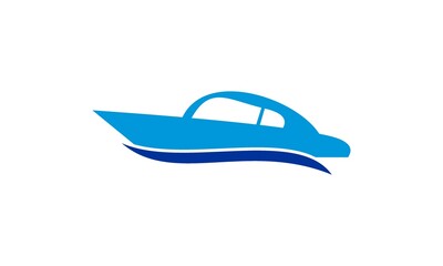 Obraz premium speed boat logo icon