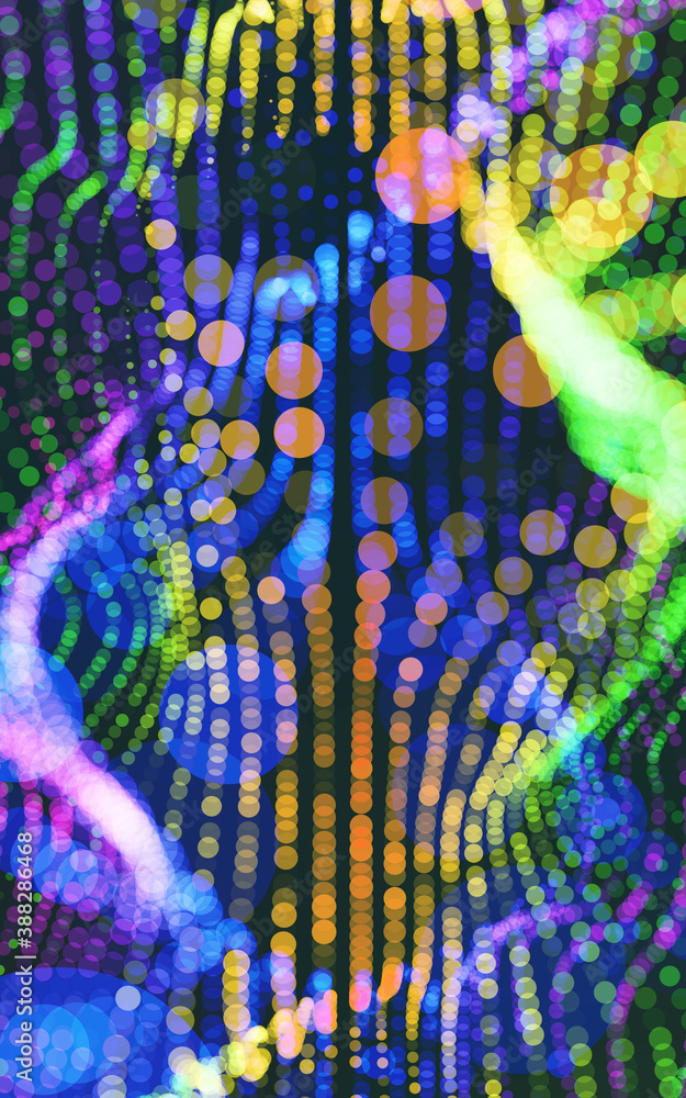 Poster abstract colored background created from dots