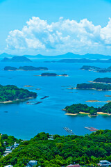 石岳展望台からの九十九島大パノラマ