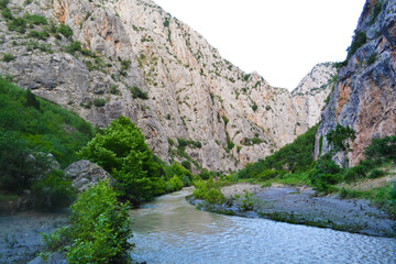İncesu Canyon. The river between the mountains. Great nature view.
