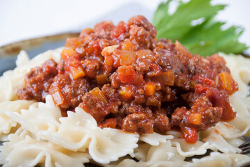 Meat sauce with pasta