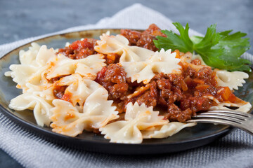 Meat sauce with pasta