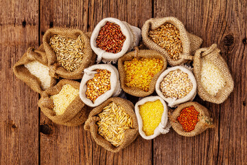 Assorted variety of cereals