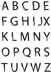 hand drawn alphabet