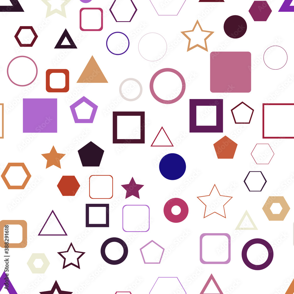 Poster vector seamless pattern background. modern stylish abstract texture. different geometric figures