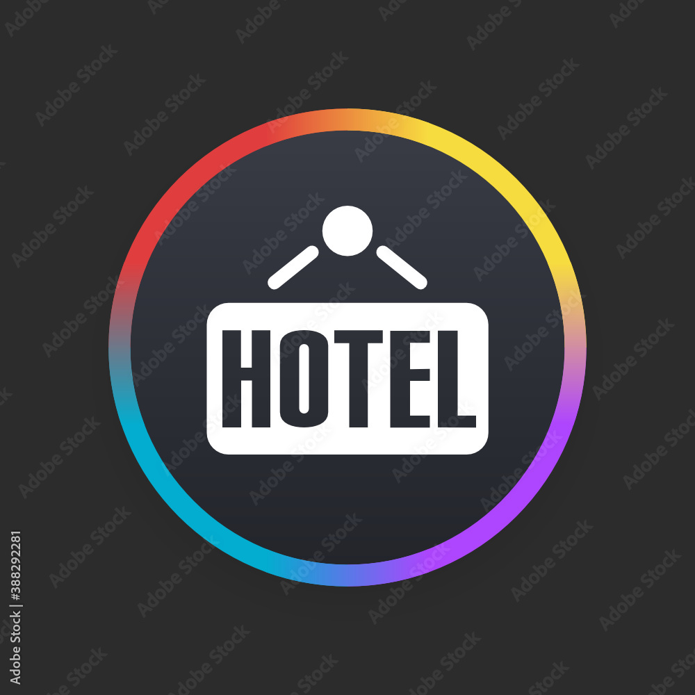 Canvas Prints Hotel Sign 