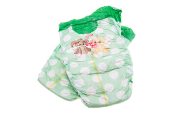 baby diapers isolated