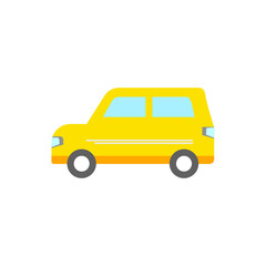 Fototapeta premium Colored car icon in flat style