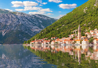 Fototapeta premium Perast old town, the Bay of Kotor, Montenegro