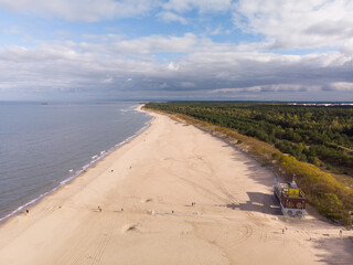 Fototapeta na wymiar Plaża Stogi w Gdańsku/The Stogi beach in Gdansk, Pomerania, Poland