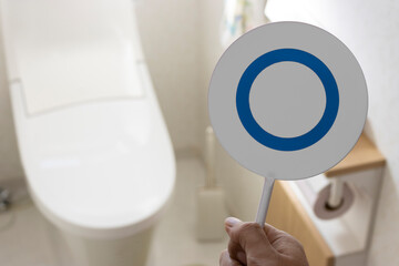 洋式トイレとマルバツプレート