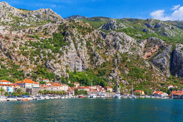 Fototapeta premium Adriatic coast in the Bay of Kotor, Montenegro