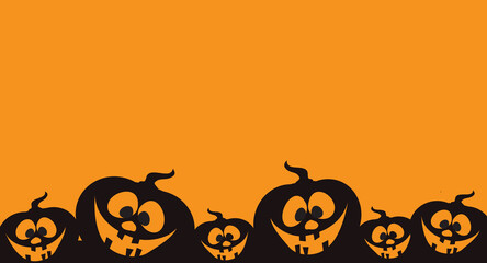 Halloween Jack o Lanterns with Room for Copy