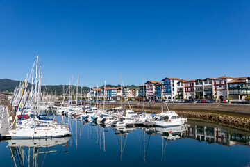 Fototapeta na wymiar Hendaye, Basque Country, France - The Marina