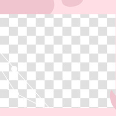 Pink floral post. Cute abstract social media post template. Post square for announcement in social media illustration