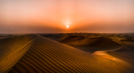 Plakat Epic Desert in Golden hour