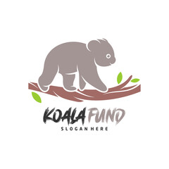 Koala logo design vector. Illustration design koala logo template. Icon Symbol