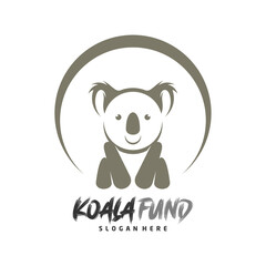 Koala logo design vector. Illustration design koala logo template. Icon Symbol