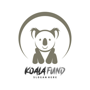 Koala logo design vector. Illustration design koala logo template. Icon Symbol
