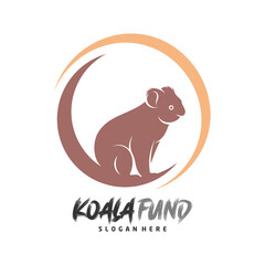 Koala logo design vector. Illustration design koala logo template. Icon Symbol
